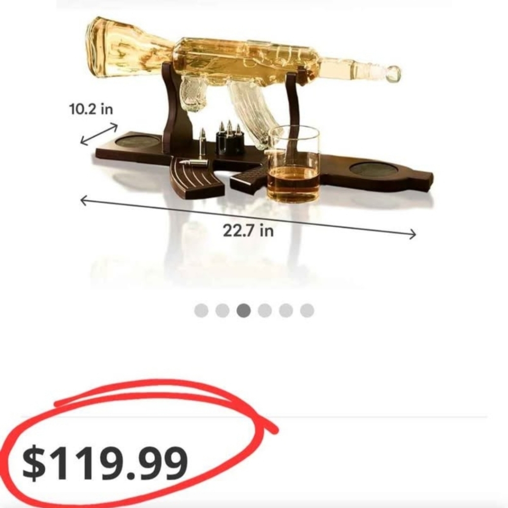 BRAND NEW The Flybold Rifle Decanter Set Gun Shaped Decanter & Glasses